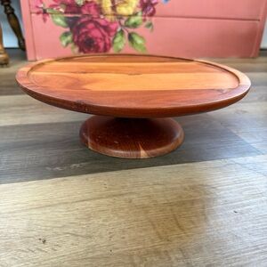 Crate & Barrel Wooden Cake Stand